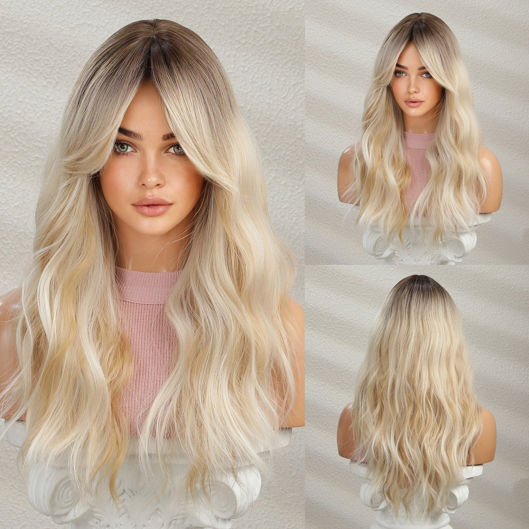 Coplay Wave 26 Inchs Long Blonde Wave Wigs Coplay Party Halloween Daily Use ...